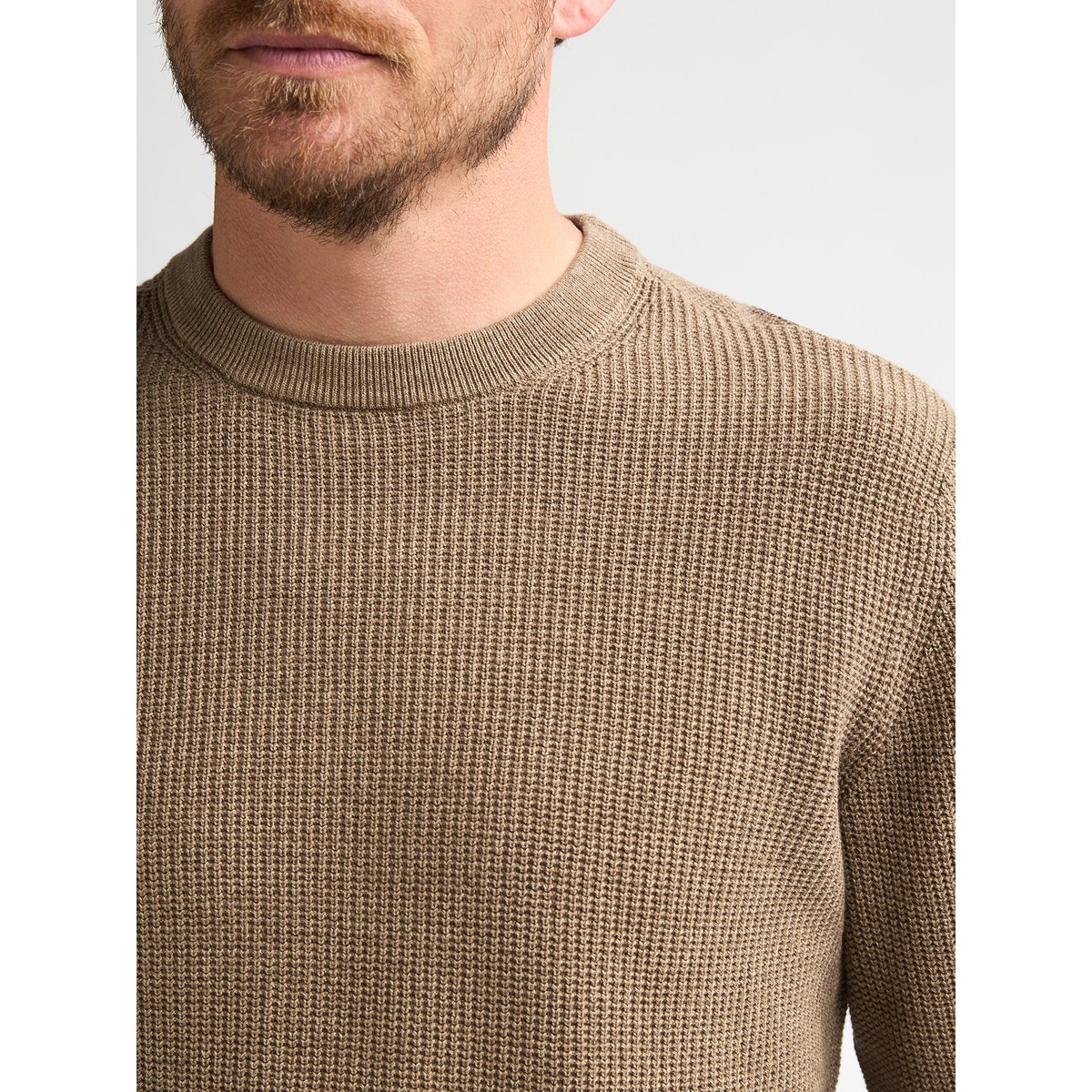 Pull en coton texturé ironstone orange oak, PETROL INDUSTRIES