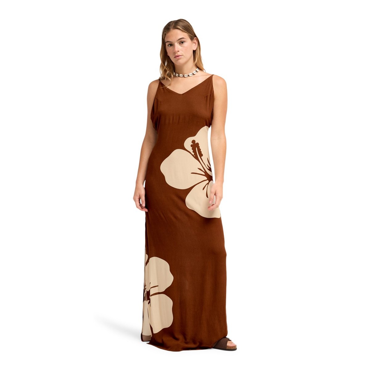 Robe à bretelles BEND LIKE MERMAID. marron cappuccino, ROXY