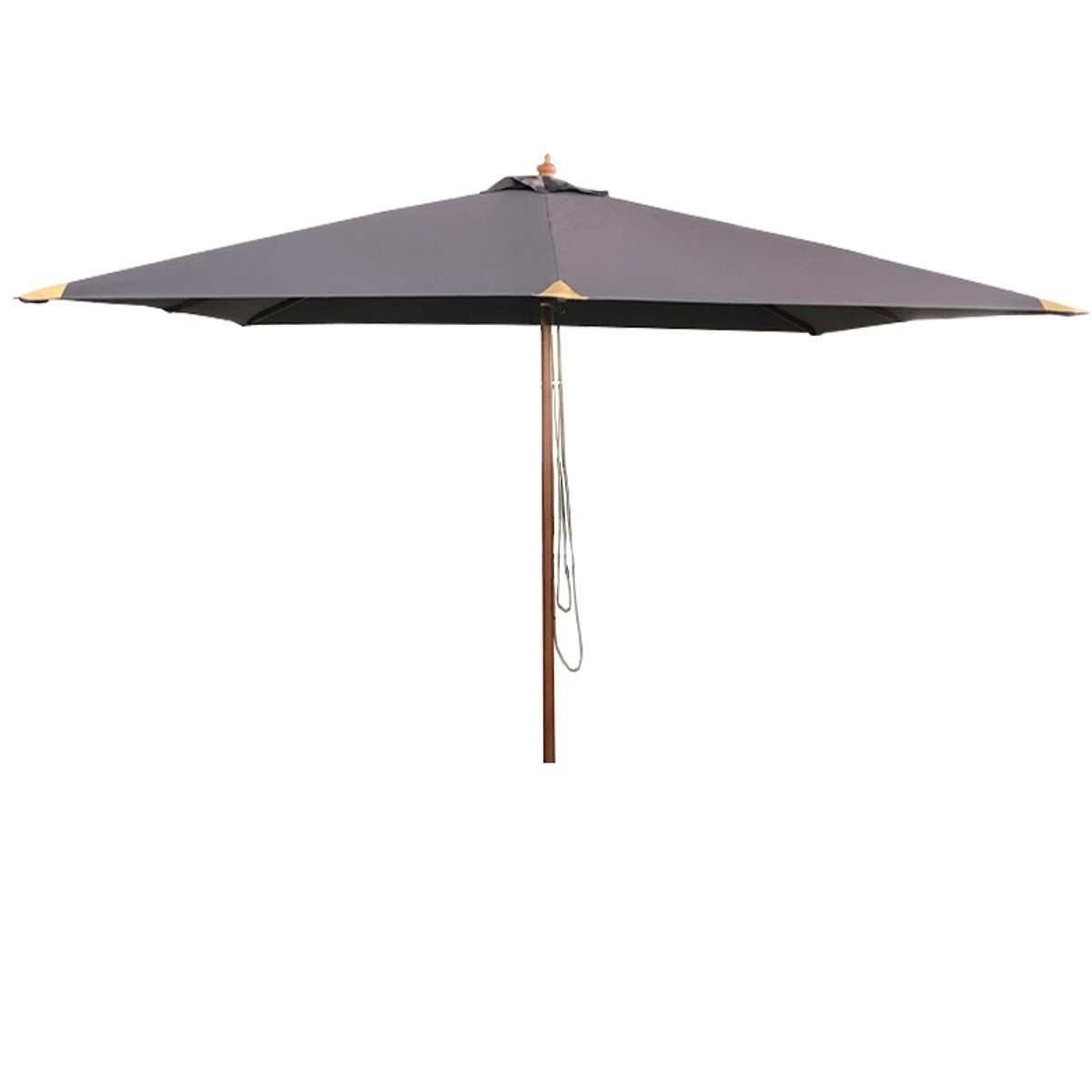 Parasol en bois 3x3m Pegasia gris, GECKO JARDIN