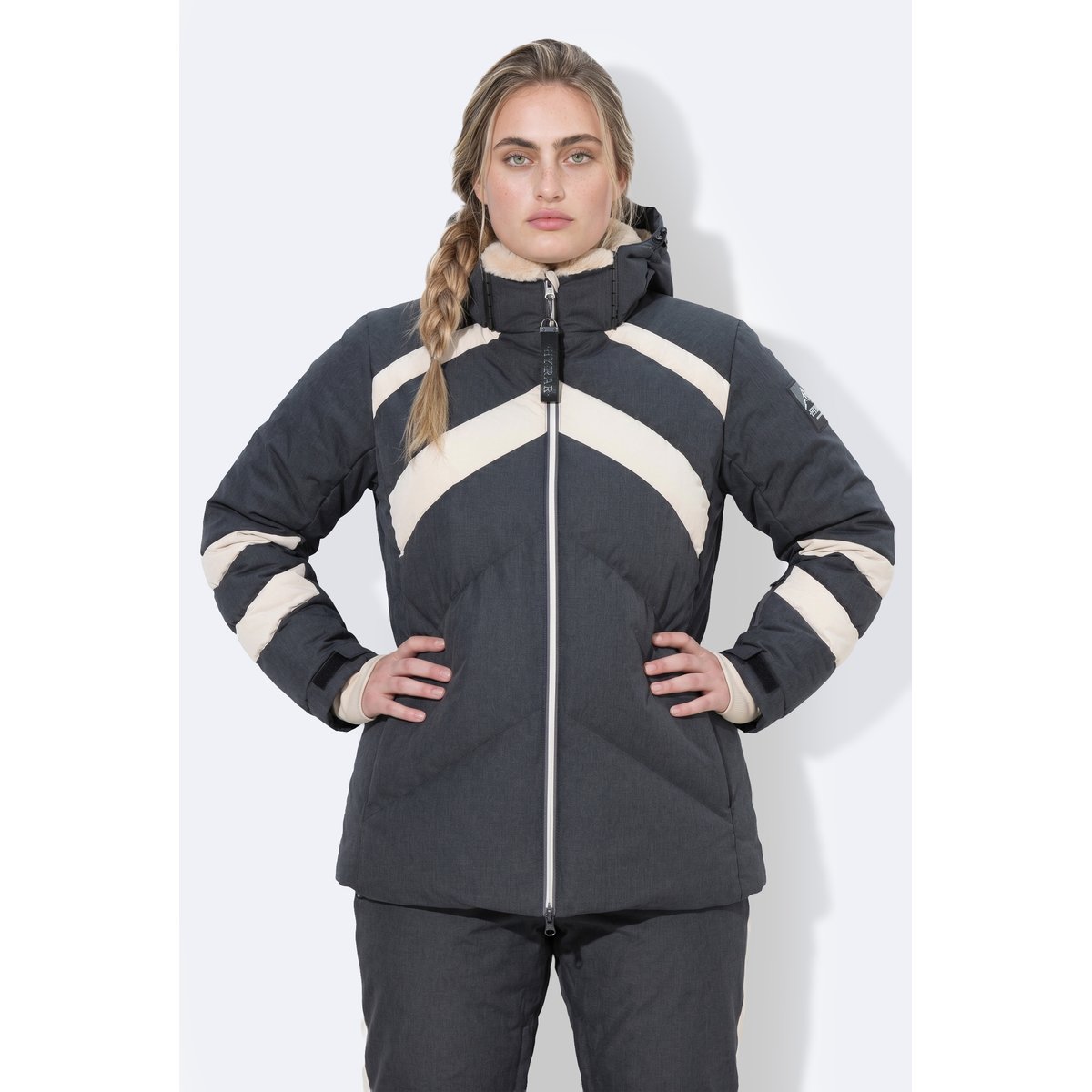 Veste technique HYPRAR, modèle imperméable chiné anthracite, ULLA POPKEN