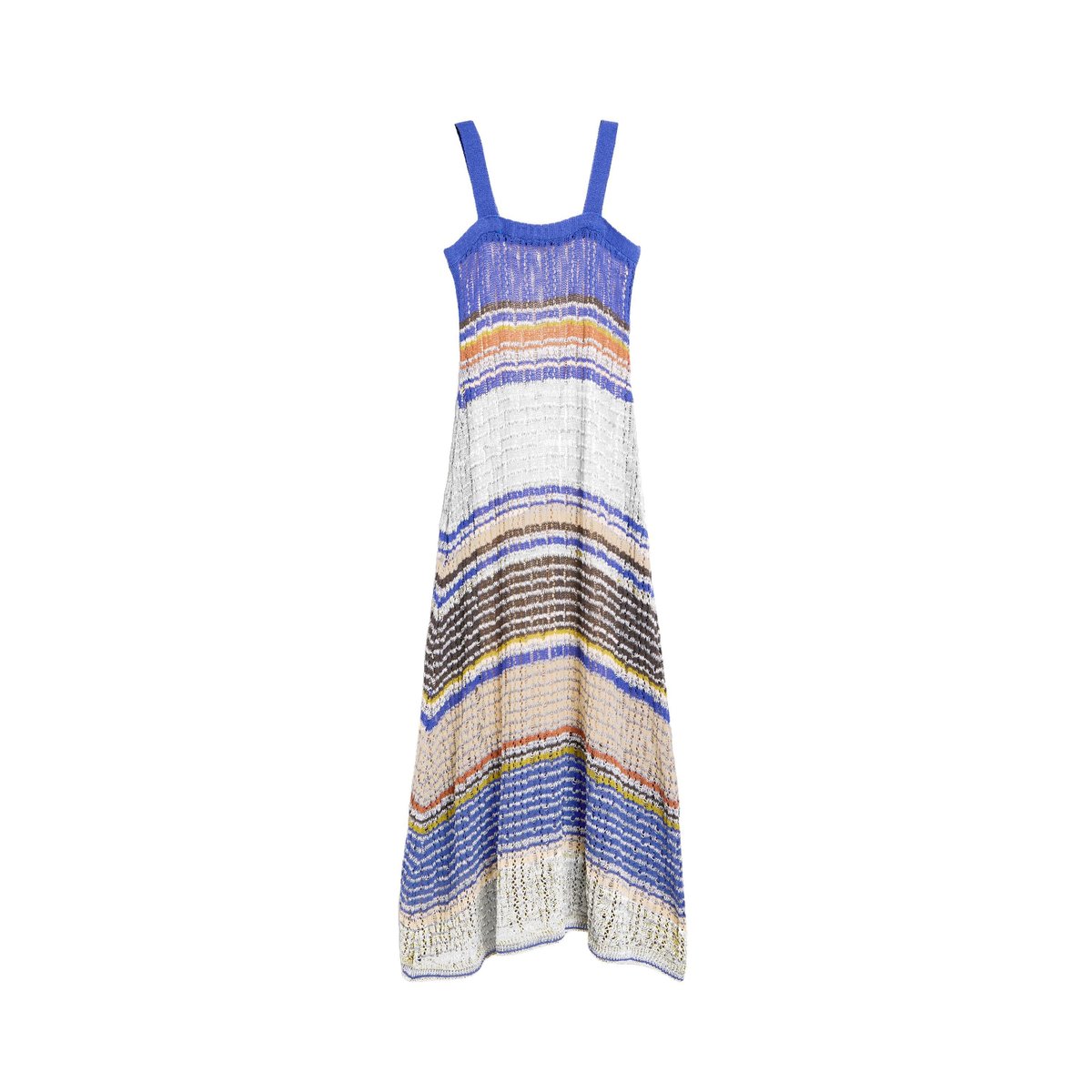 Robe longue en maille bleu, DESIGUAL