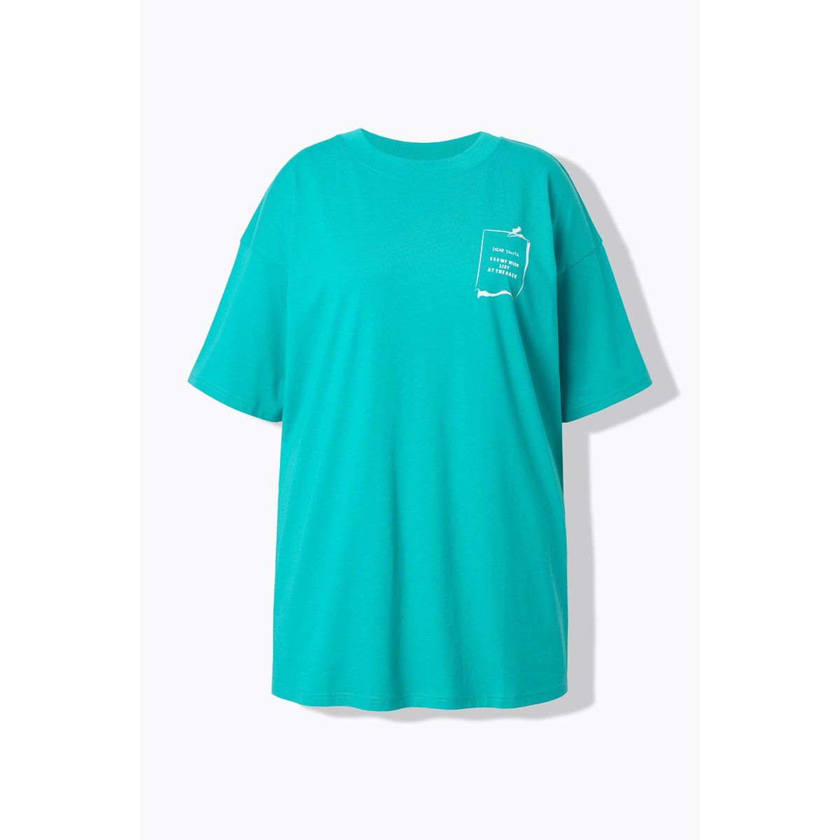 T-shirt oversize, imprimé wishlist vert turquoise, STUDIO UNTOLD