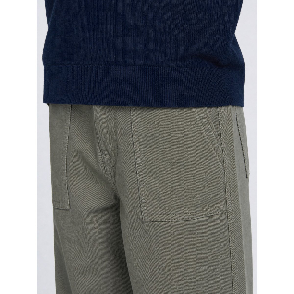 Pantalon large lenox en velours côtelé gris beluga, PETROL INDUSTRIES