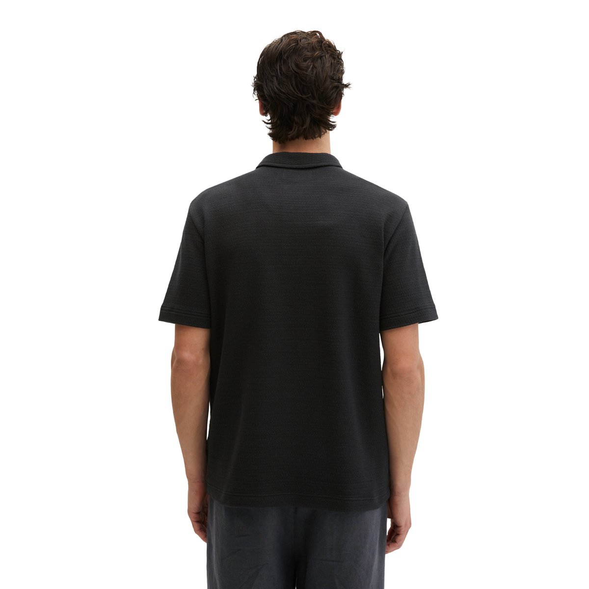 DfC Polo Jersey regular avec une structure fine noir, MARC O'POLO