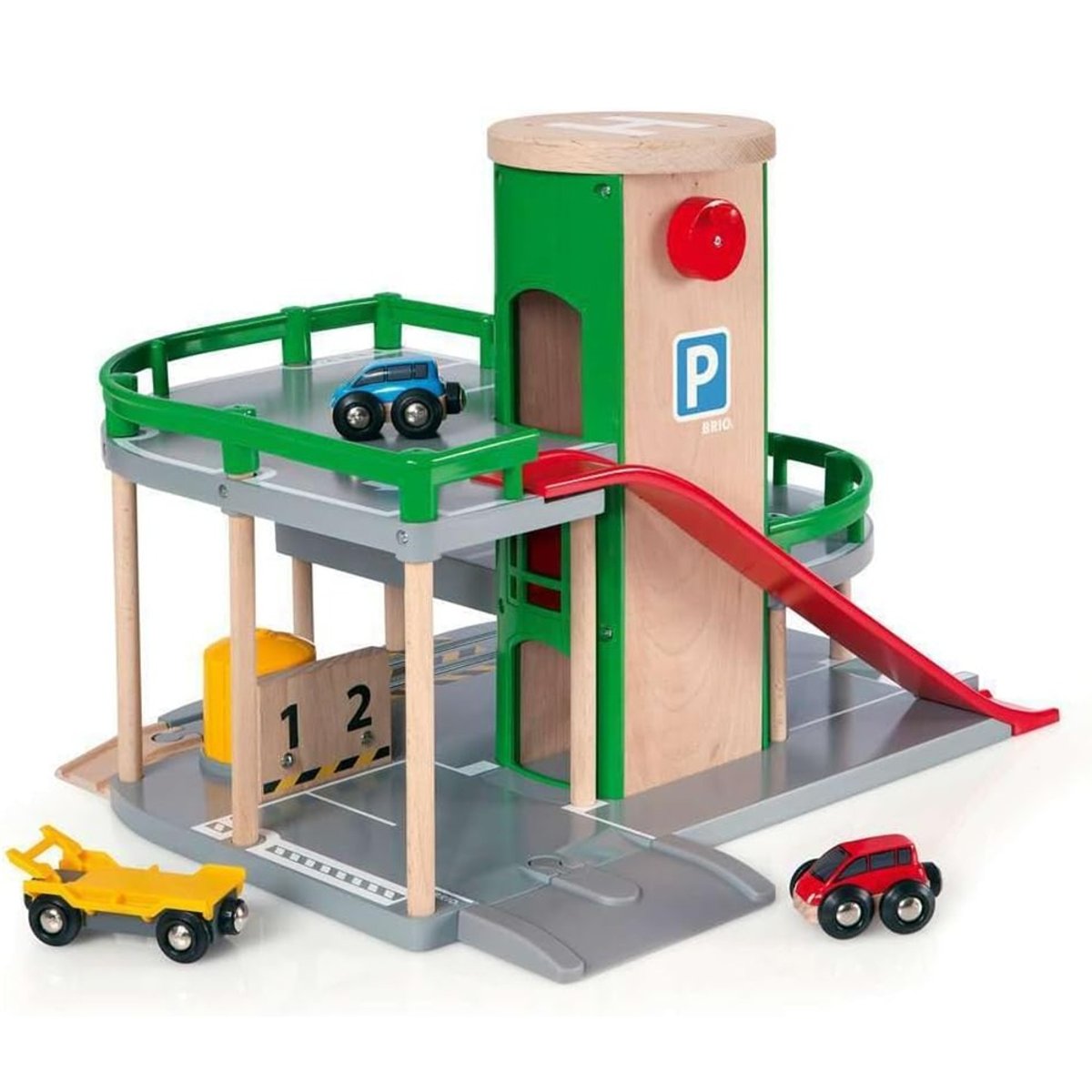 Garage rail et route vert, BRIO