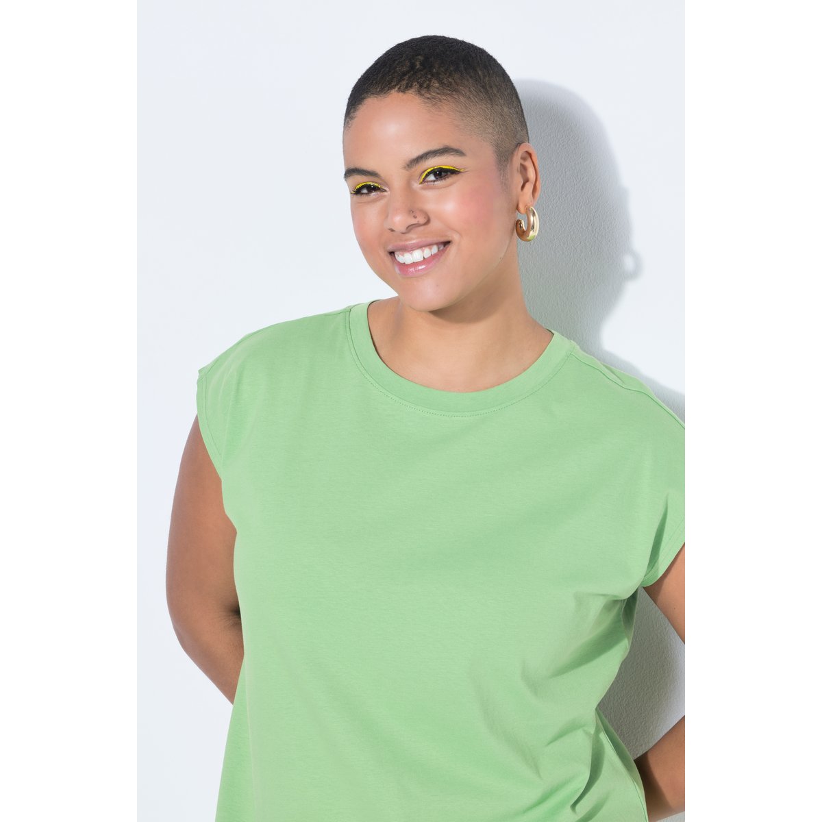 Robe midi en jersey oversized à encolure vert pomme, STUDIO UNTOLD