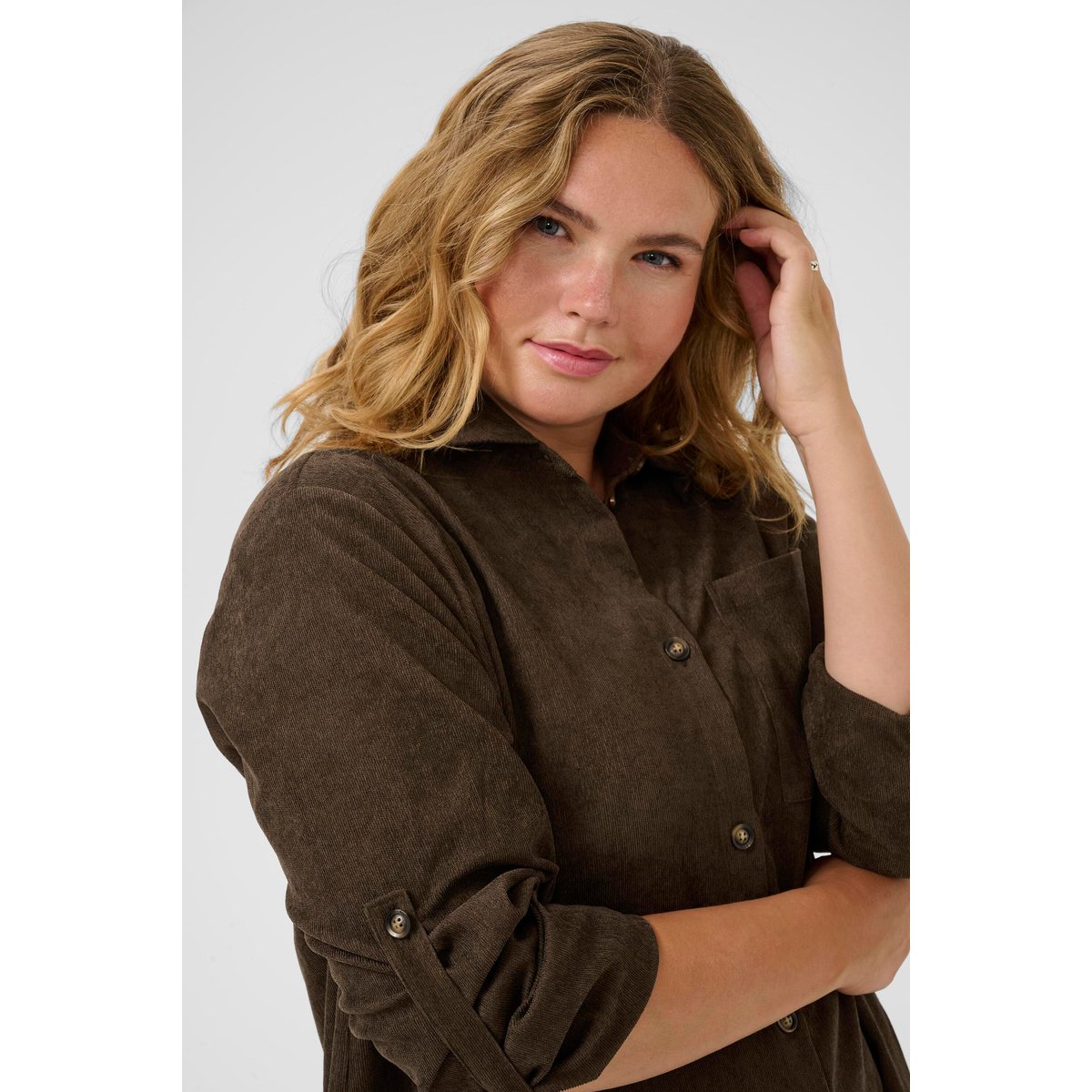 Robe marron chocolate brown cc, KAFFE CURVE