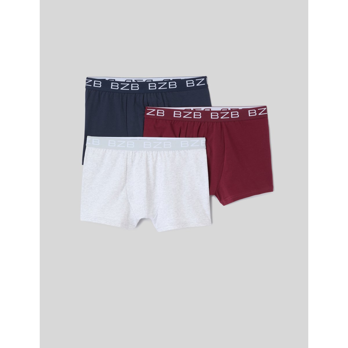 Lot de 3 boxers bordeaux, BZB