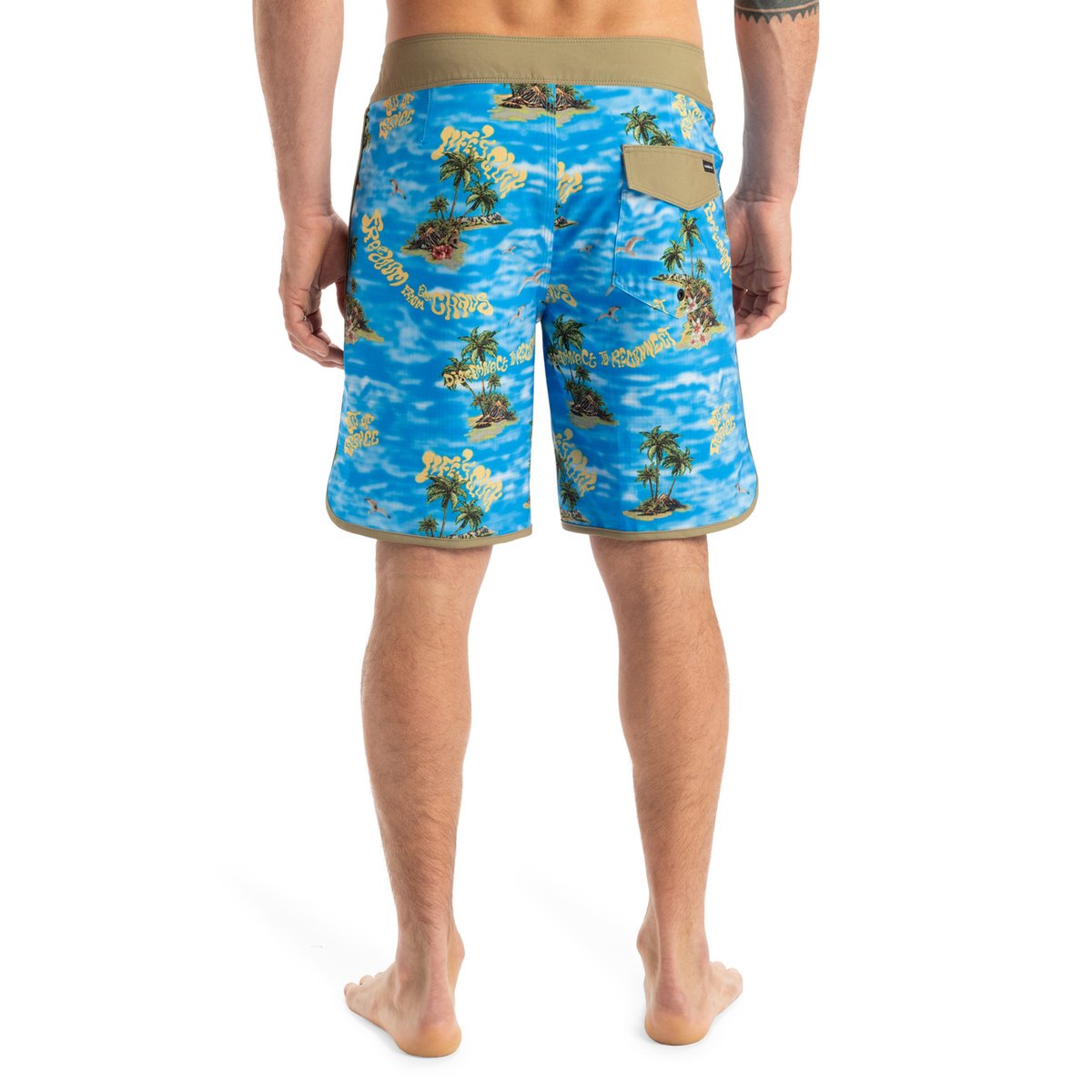 Boardshort HIGHLINE SCALLOP 19" bleu coronet blue naturama, QUIKSILVER