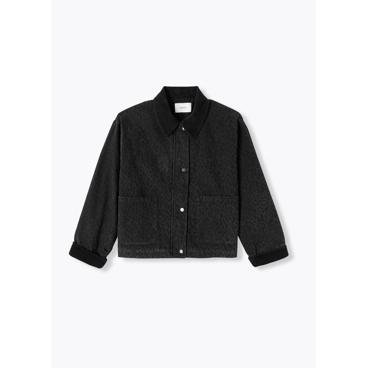 Veste courte léopard jean rinse, PROMOD