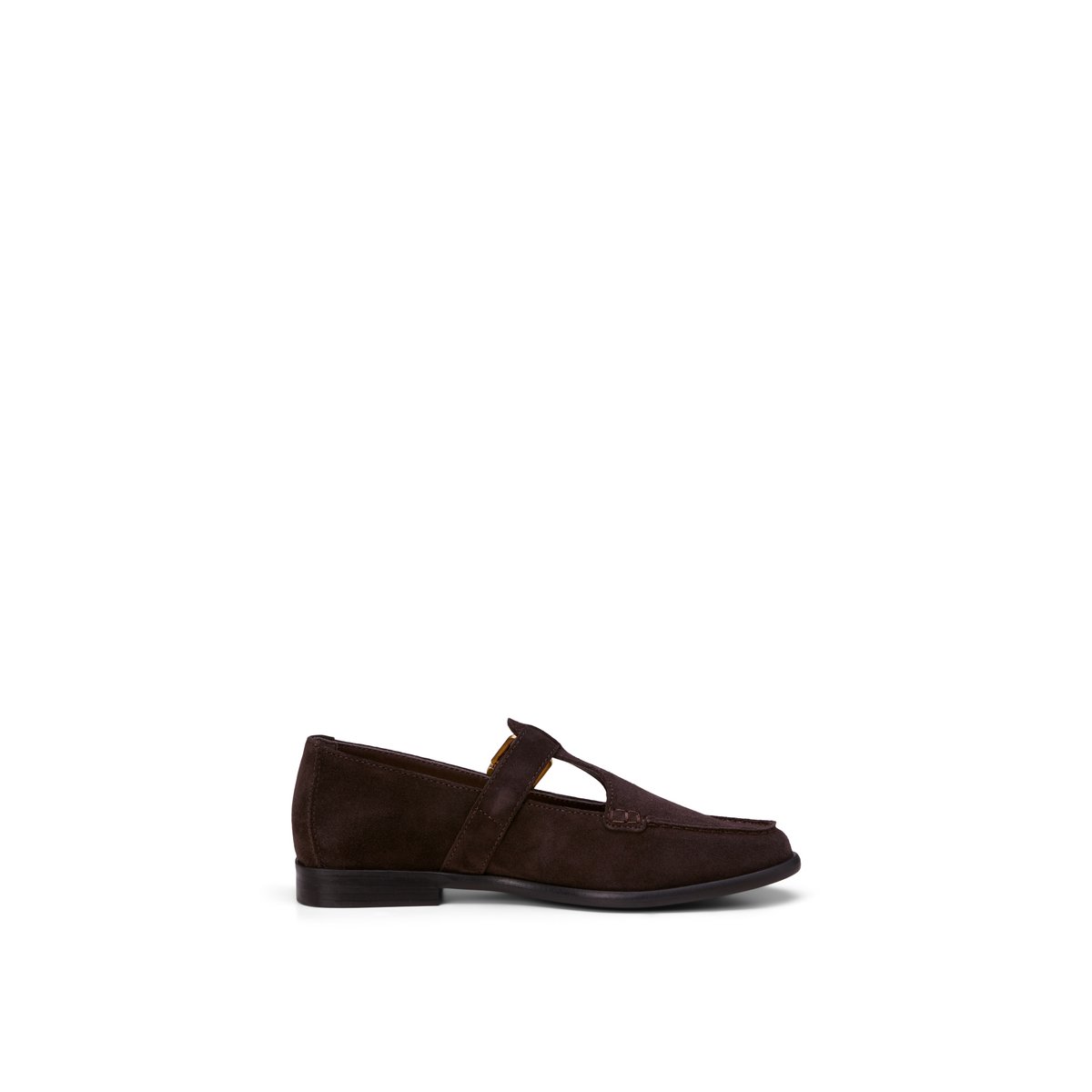 Mary-Jane Loafer Modèle Fiona en cuir velours doux marron, MARC O'POLO