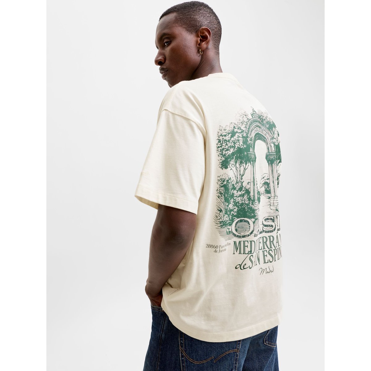 T-Shirt antique white, JACK & JONES