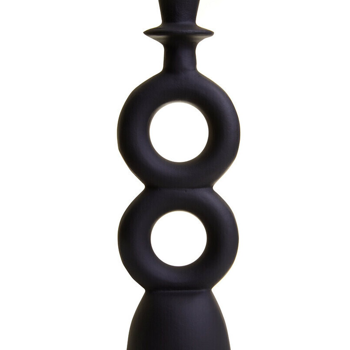 Large Abstract Candle Holder in Black black, FIFTY FIVE SOUTH