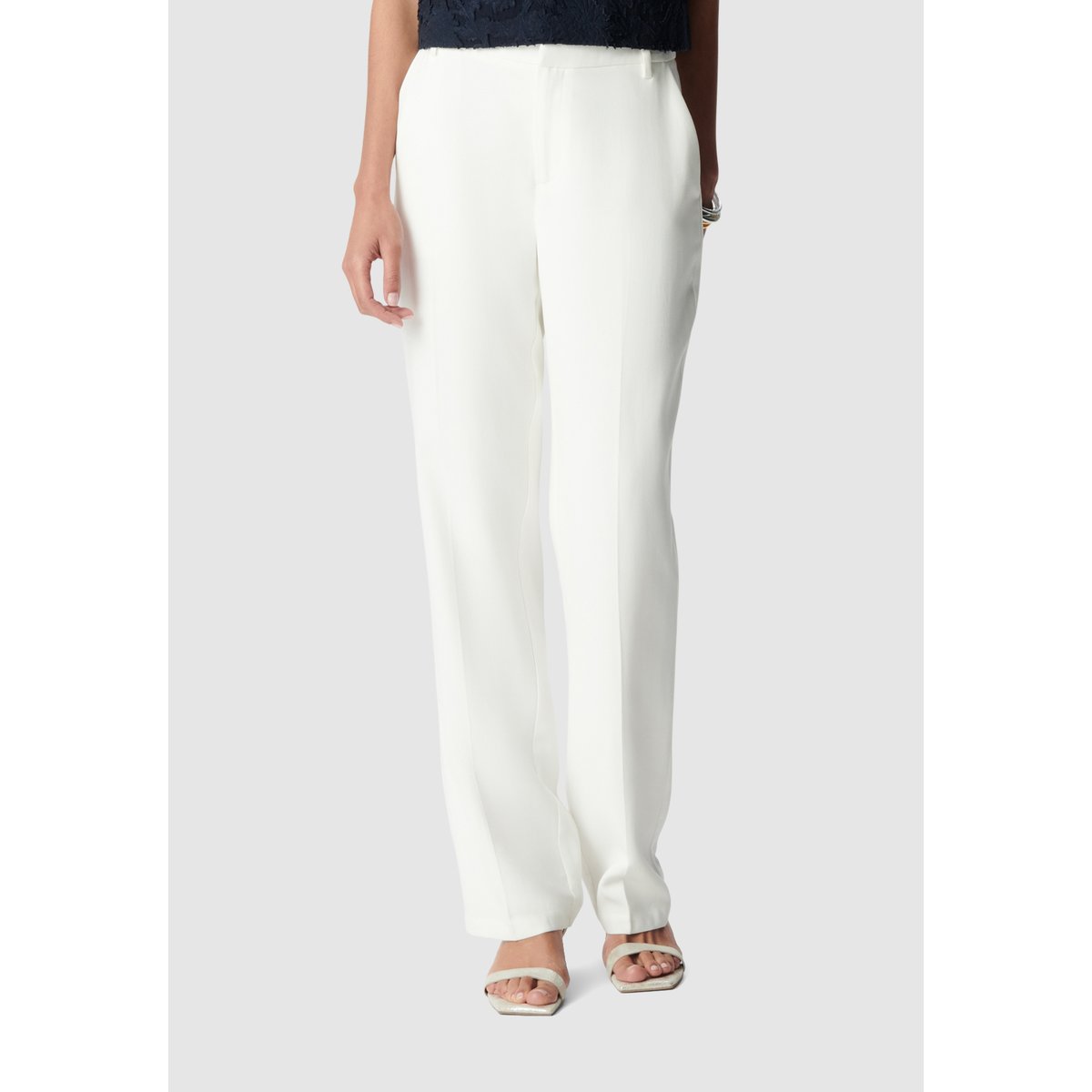 Pantalon de tailleur flare ecru, IKKS