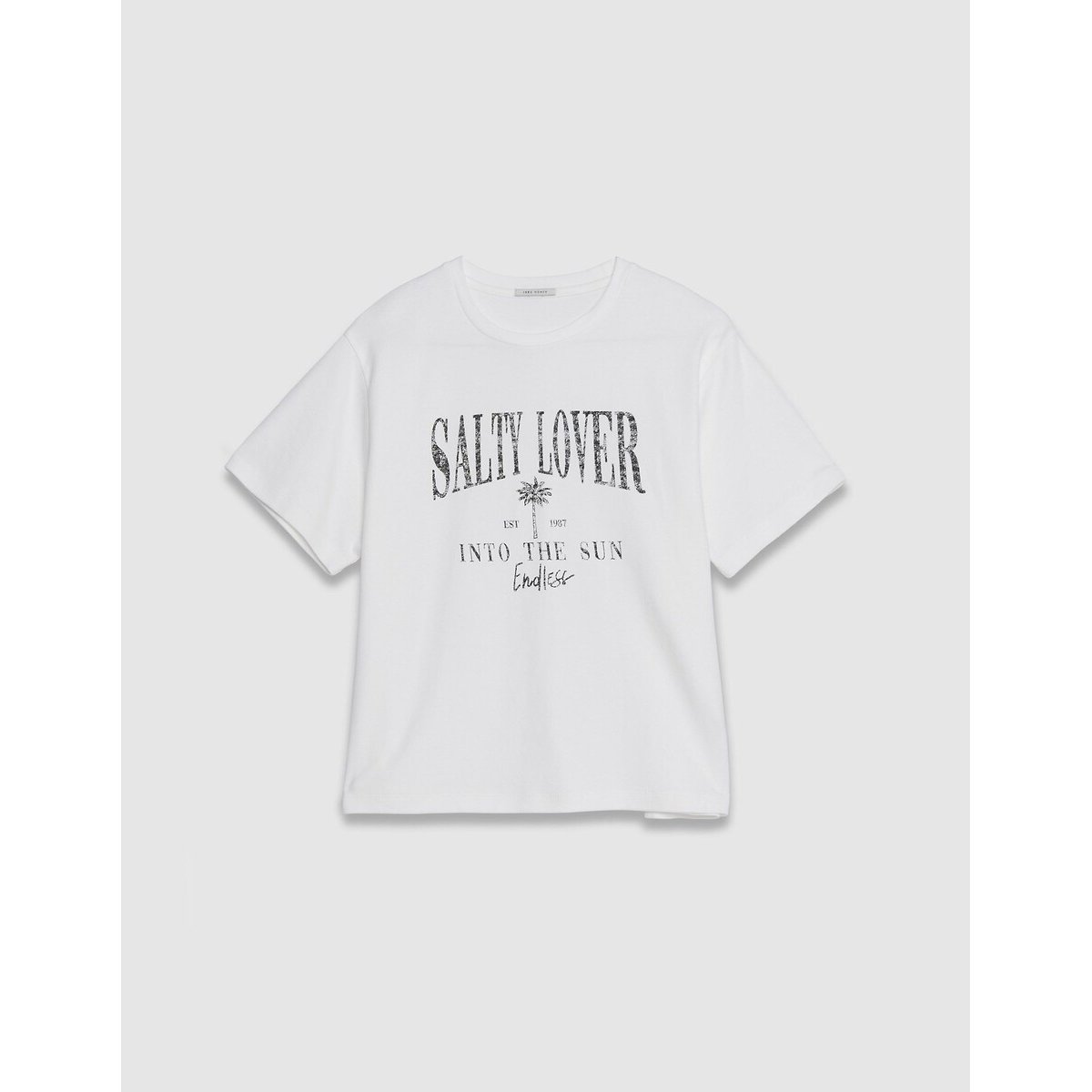 T-shirt col rond manches courtes imprimé ecru, IKKS