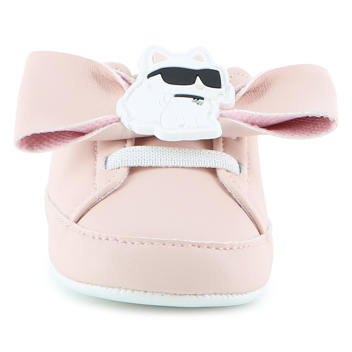 Baskets basse à lacets pale blush, KARL LAGERFELD KIDS