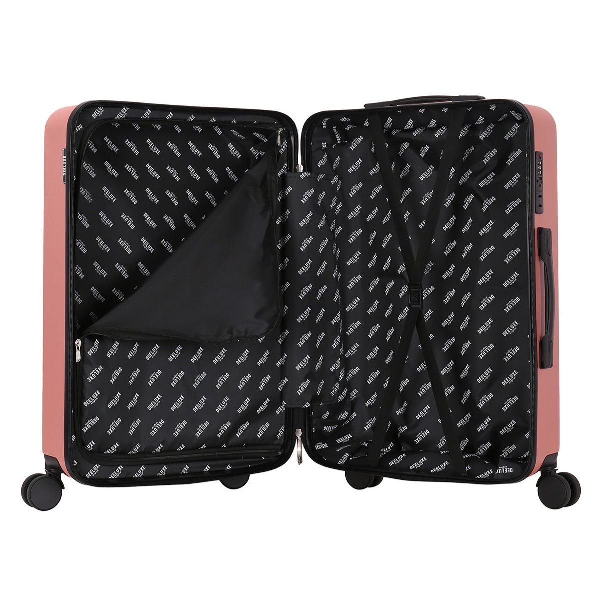 Valise Grande taille 4 roues 75cm ABS - DOWNTOWN - DEELUXE rose, DEELUXE