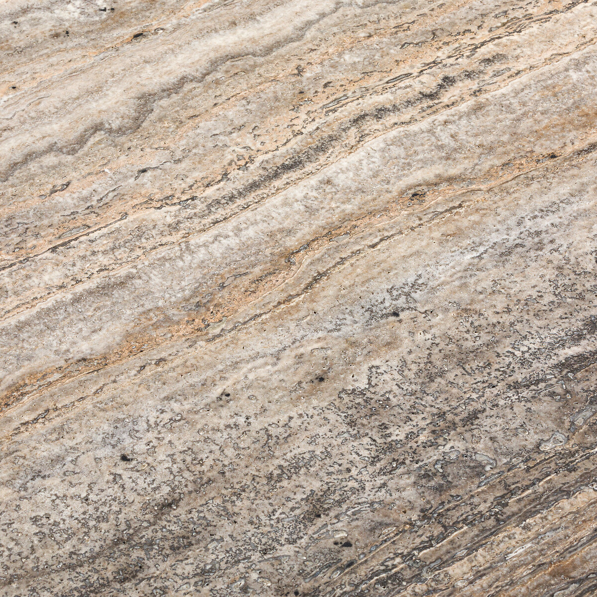 Couchtisch Mahaut mit Travertinplatte travertin grau, AM.PM