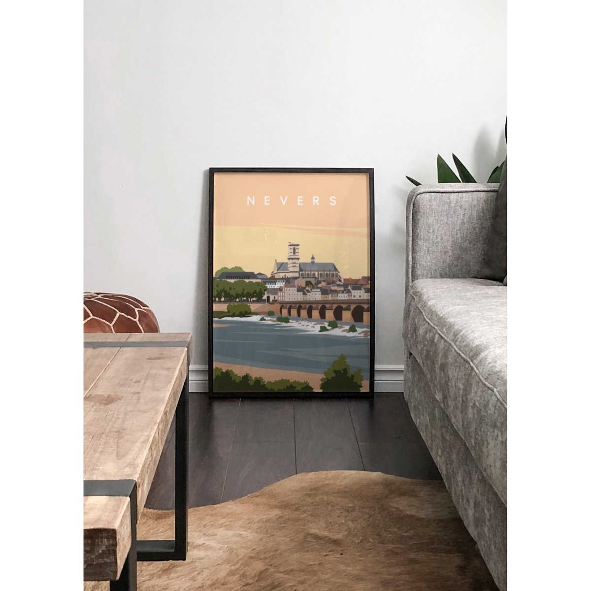 Affiche ville Nevers blanc, L'AFFICHERIE