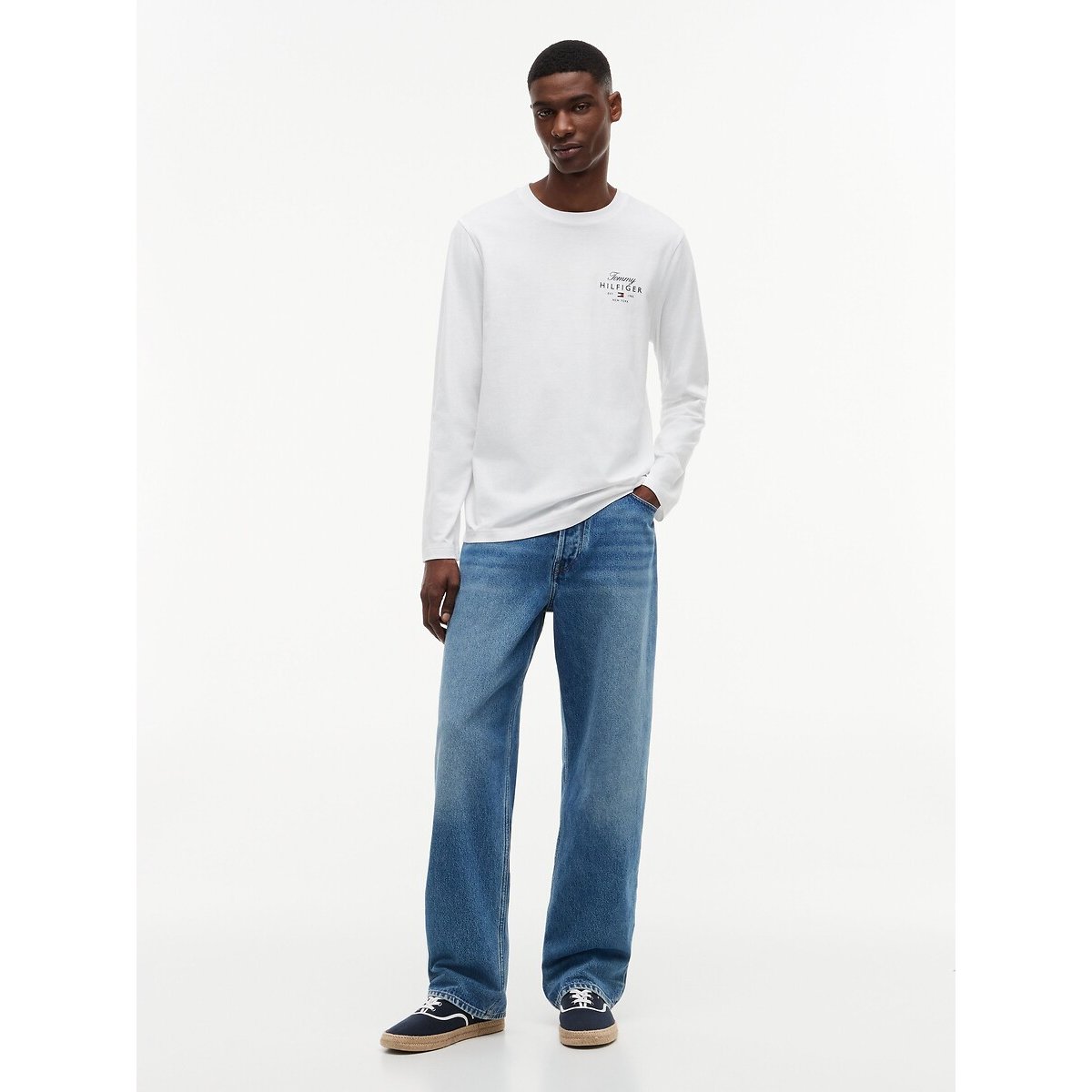 Regular Long Sleeve T-Shirt white, TOMMY HILFIGER