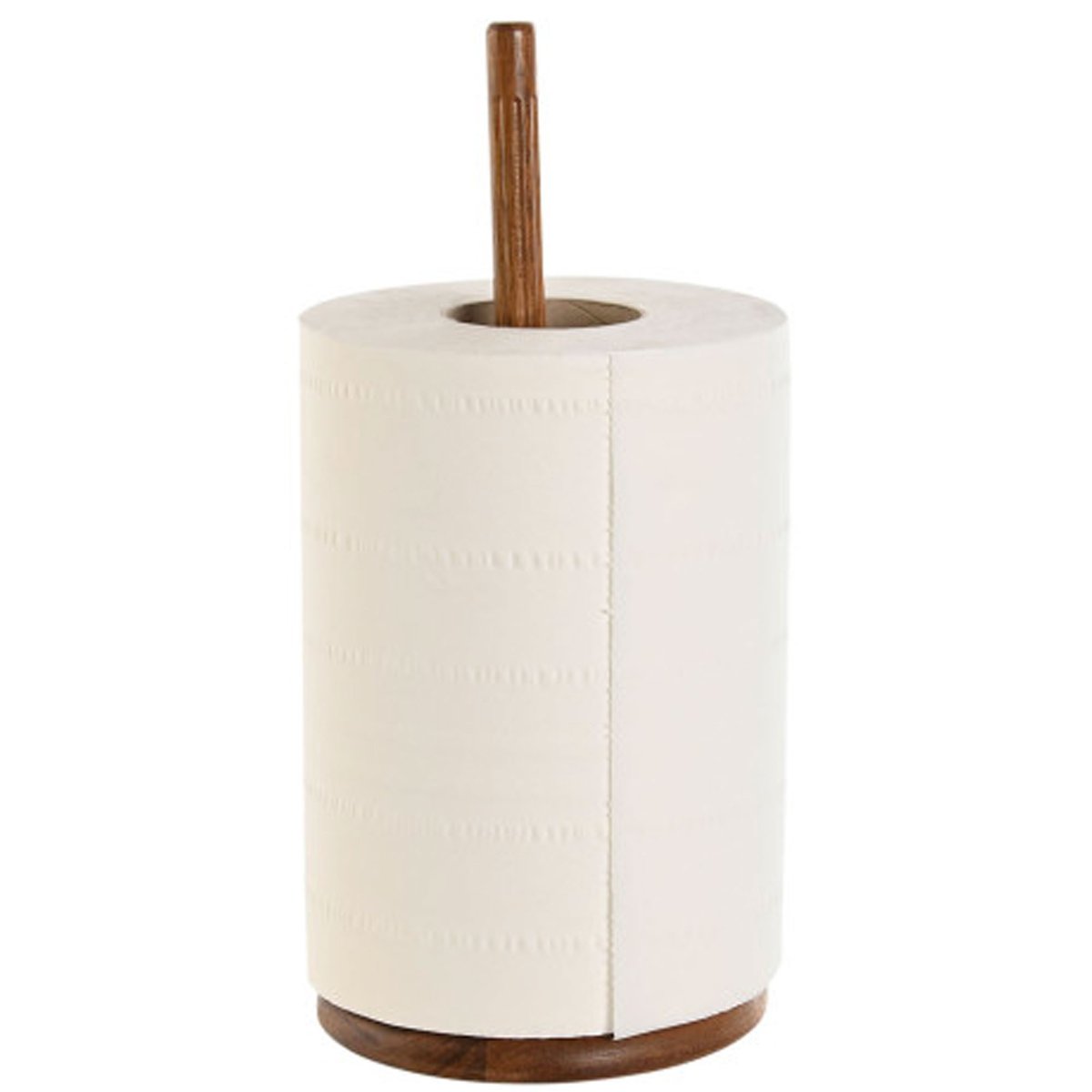 Porte rouleau essuie-tout bois d'acacia 17x17x32cm bois, WADIGA