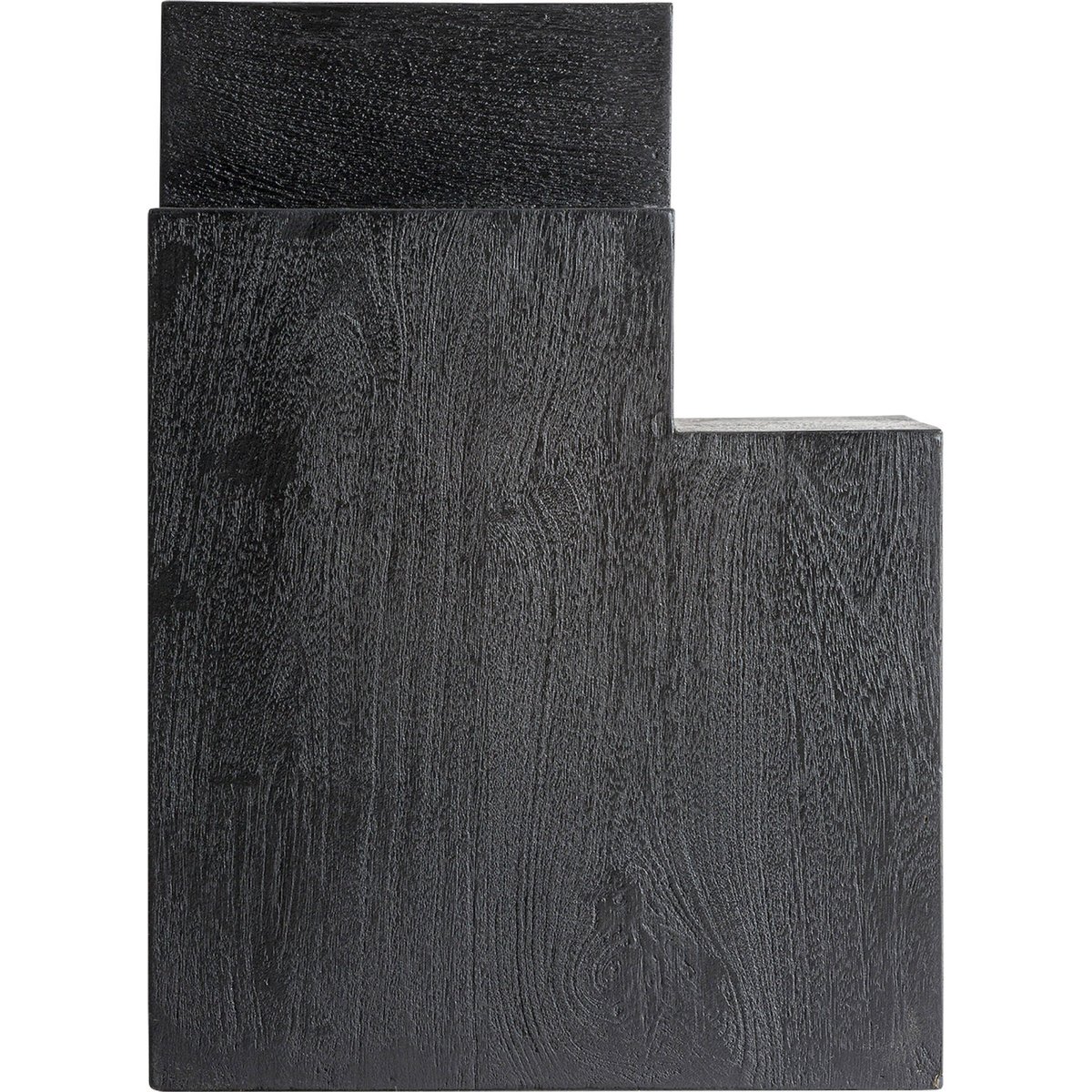 Table d'appoint sculpturale en manguier noir sablé, RECOLLECTION