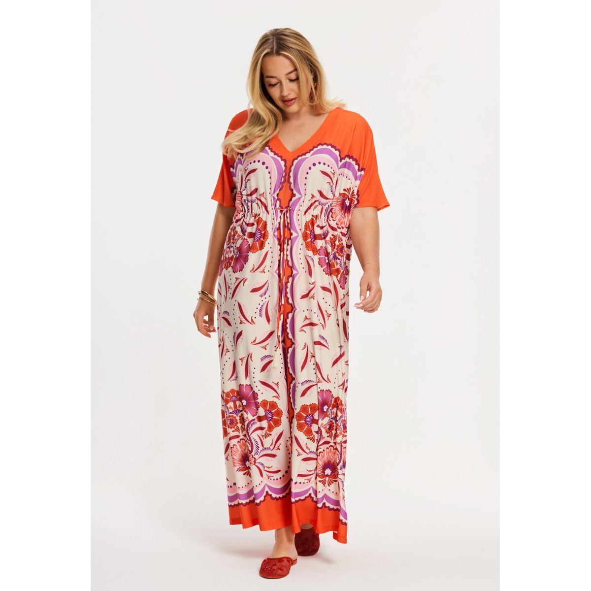 Robe imprimée orange, YOEK