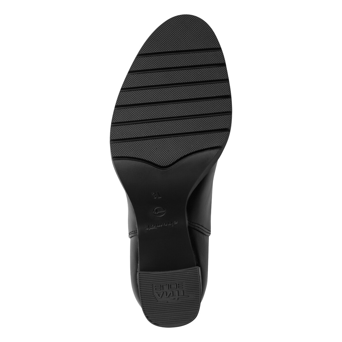 Botines de tacón negro liso, TAMARIS