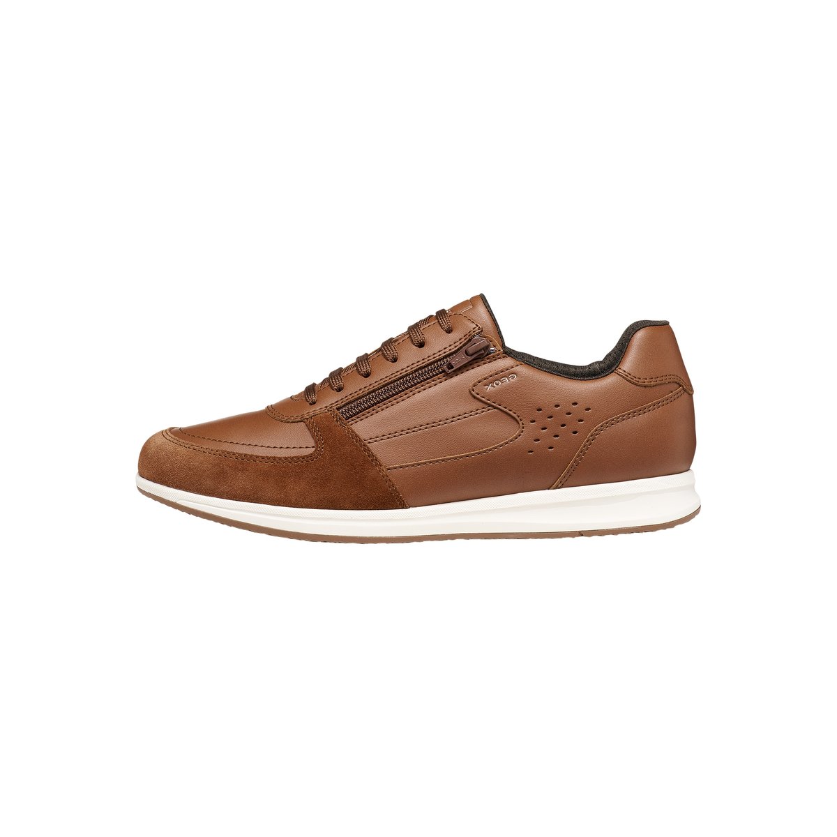 Basket Cuir Avery cognac, GEOX