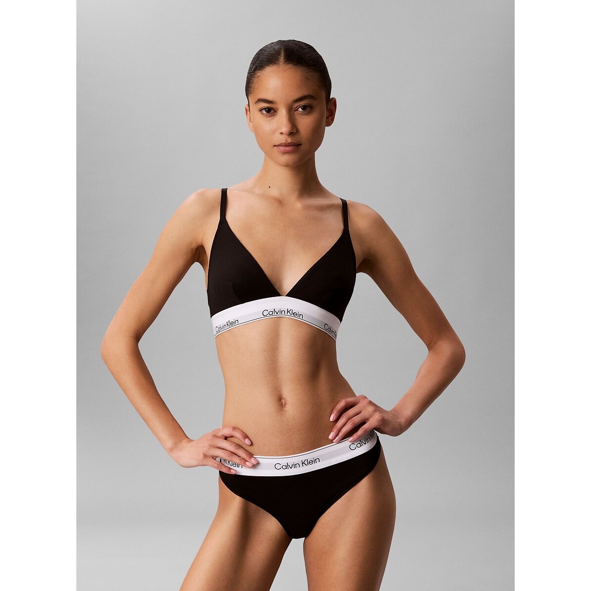 Confezione da 2 perizoma ICON COTTON MODAL nero + azzurro, CALVIN KLEIN UNDERWEAR