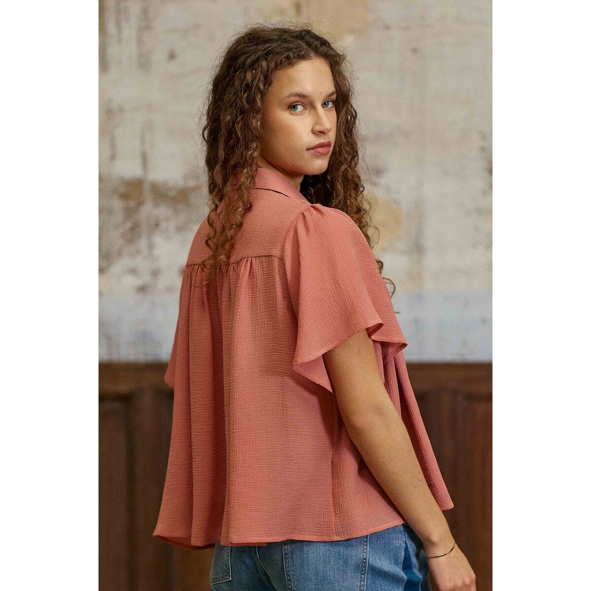 Lockere Bluse mit kurzen Ärmeln, TOBIA rosa, LA PETITE ETOILE