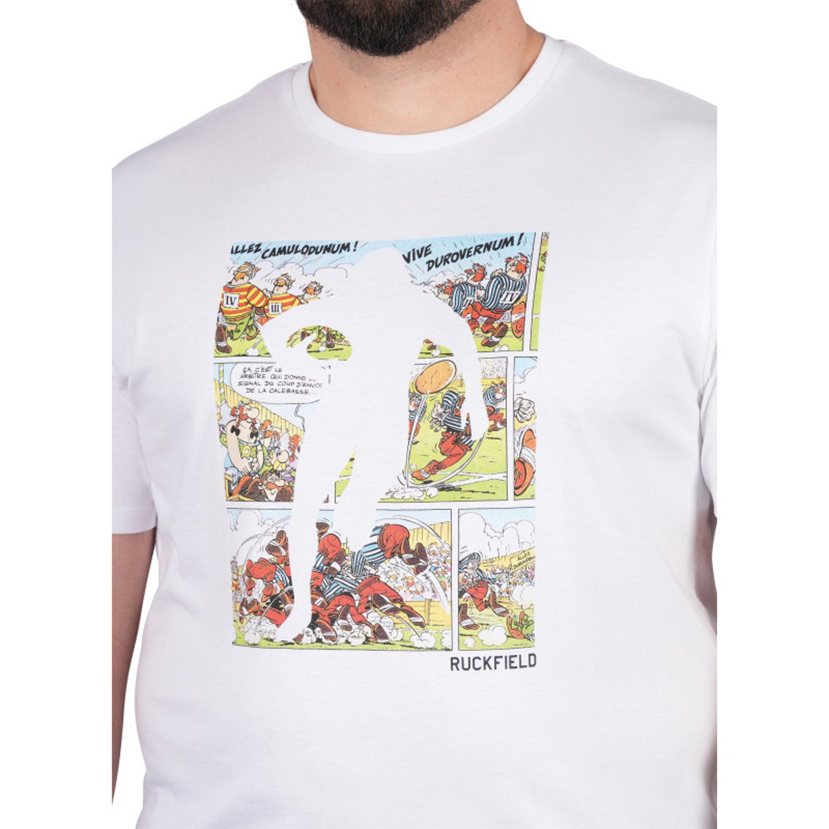 T-shirt en coton biologique blanc uni pourvu d'une coupe droite blanc, RUCKFIELD