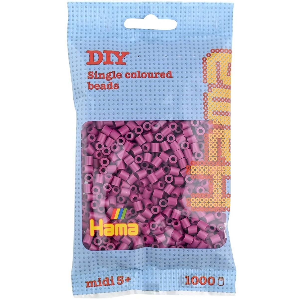 Sachet 1000 perles plastique Midi prune violet, HAMA