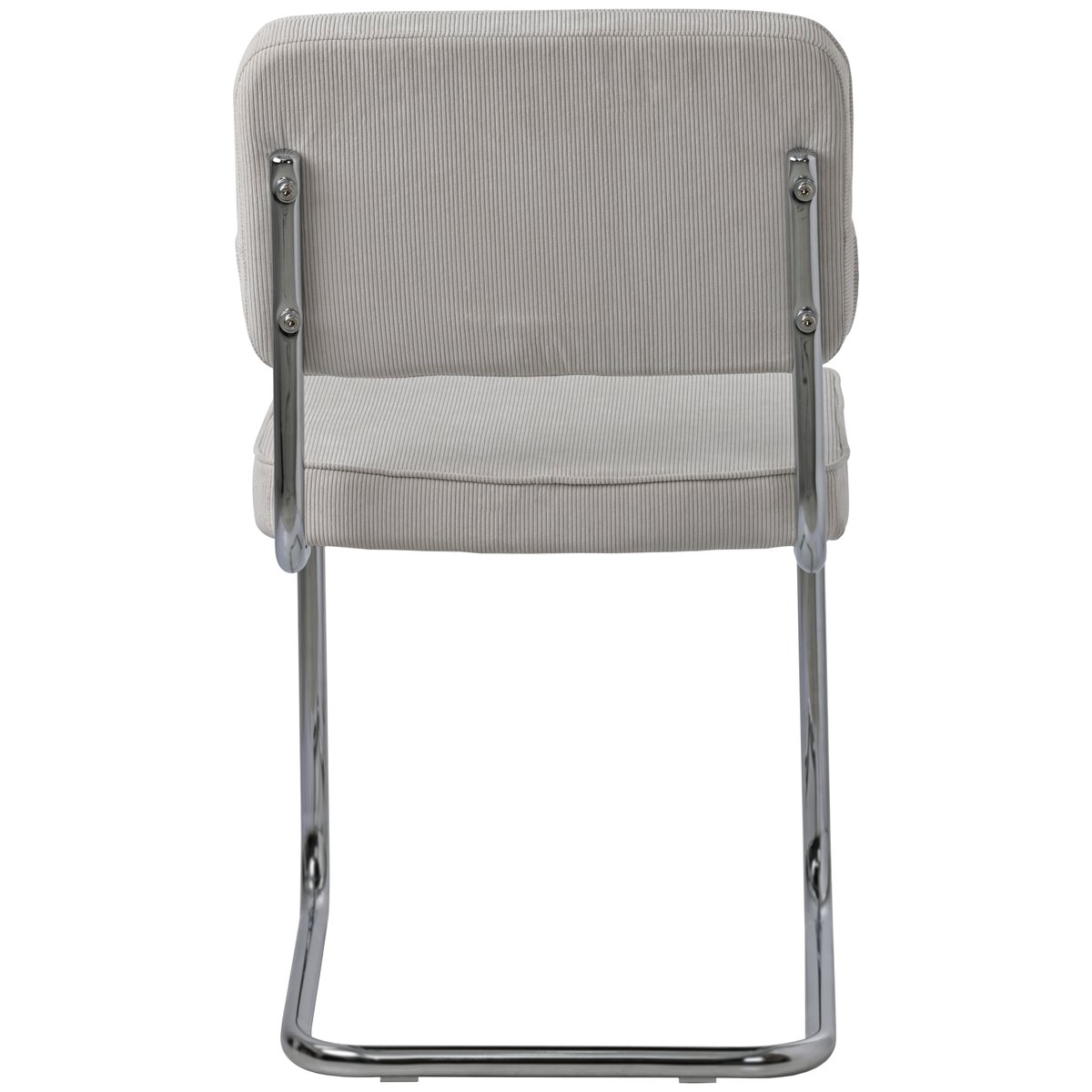 Chaises cantilever Maria en velours, lot de 2, MARIA beige, gris, HAPPY GARDEN