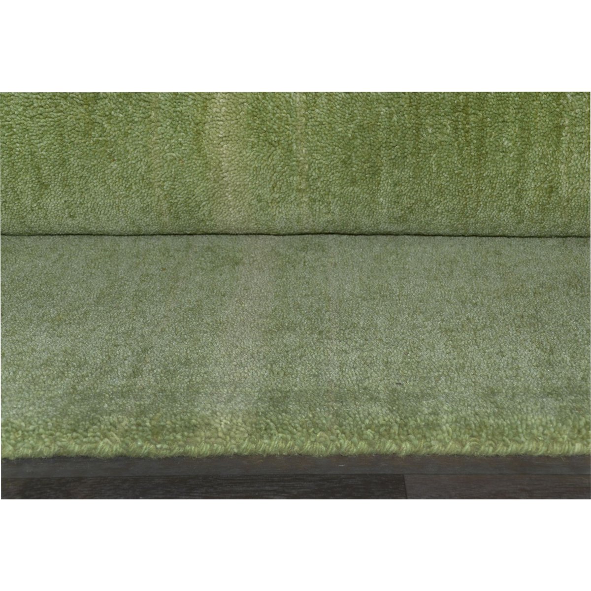 Tapis gabbeh GABURA, tissé à la main, 100% laine naturelle, à bordure vert, THEKO