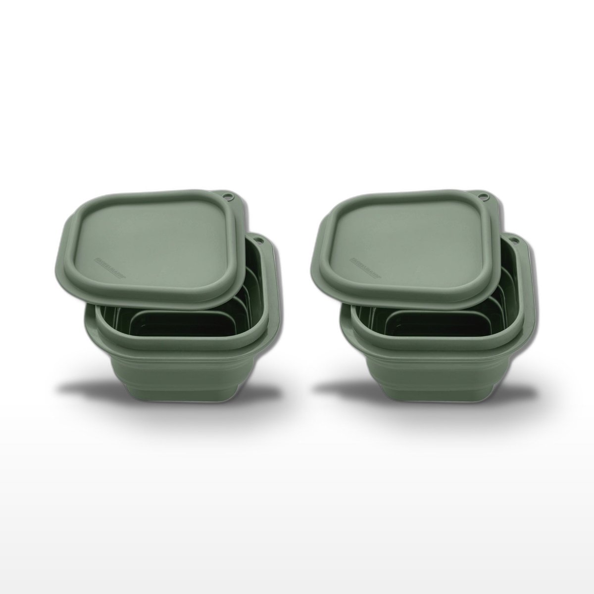 Lot de 2 lunch box 1L avec 2 ustensiles de cuisine STORAGE vert, FACKELMANN