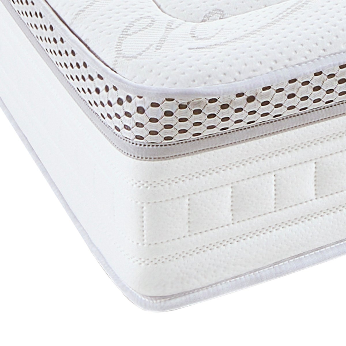 Matelas Hybride 28 cm CONCORDE II - 90x190 cm blanc, BELLECOUR