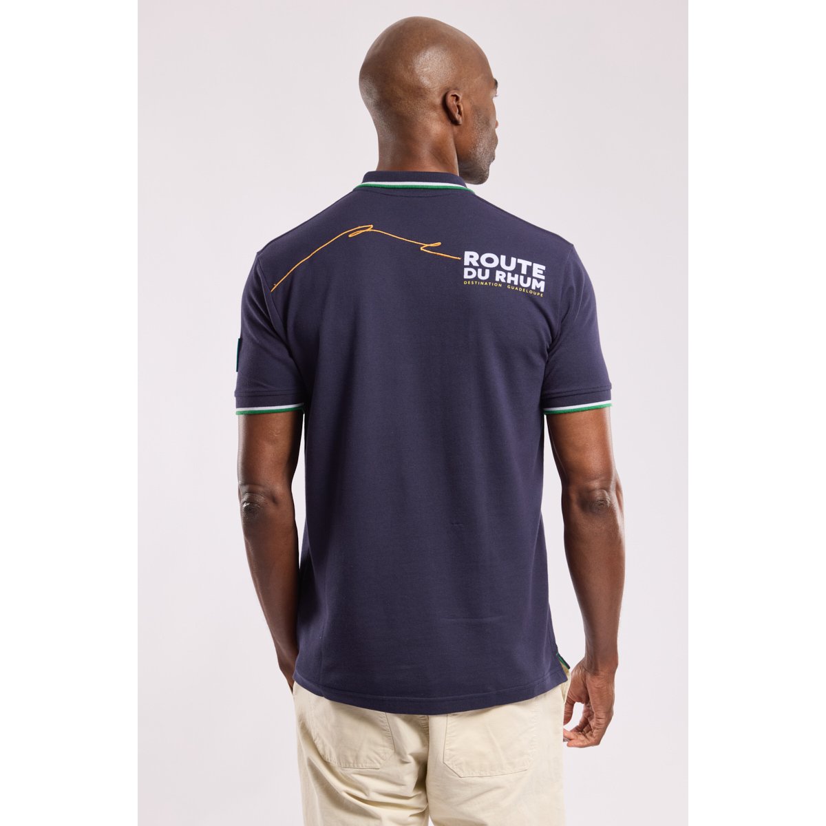 Polo ROUTE DU RHUM navy-off rdr22, ARMOR-LUX