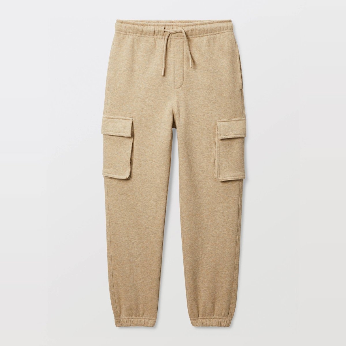 Jogging cargo en molleton uni en coton BIO GOTS etoffe, MONOPRIX