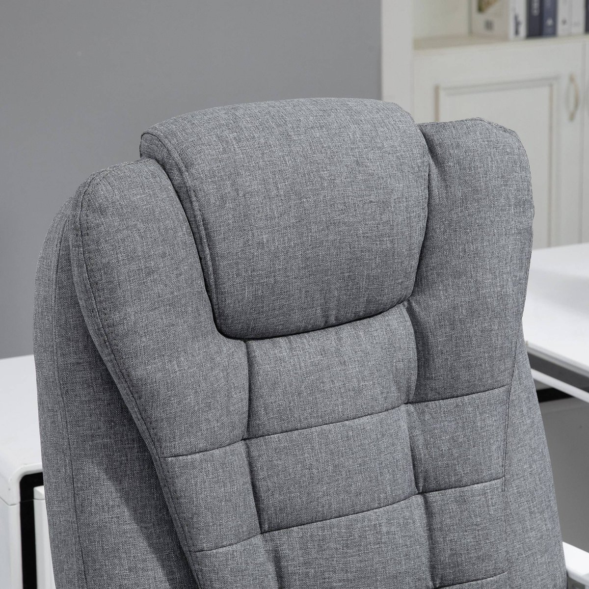 Fauteuil de bureau avec fonction massage gris, HOMCOM