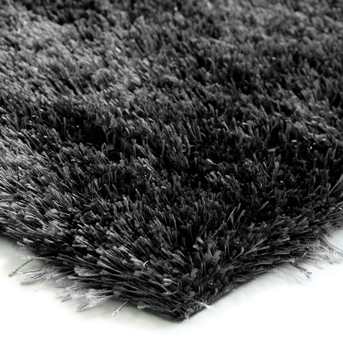 Tapis salon à poils longs toucher laineux CELESTE gris, THE DECO FACTORY