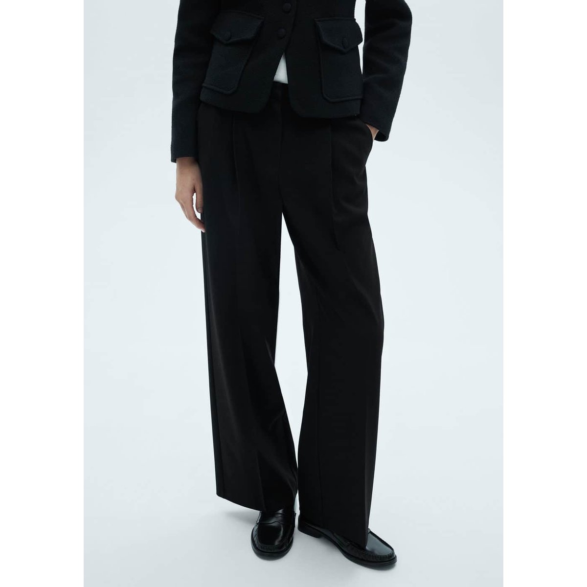 Veste style cape boutons noir Mango La Redoute