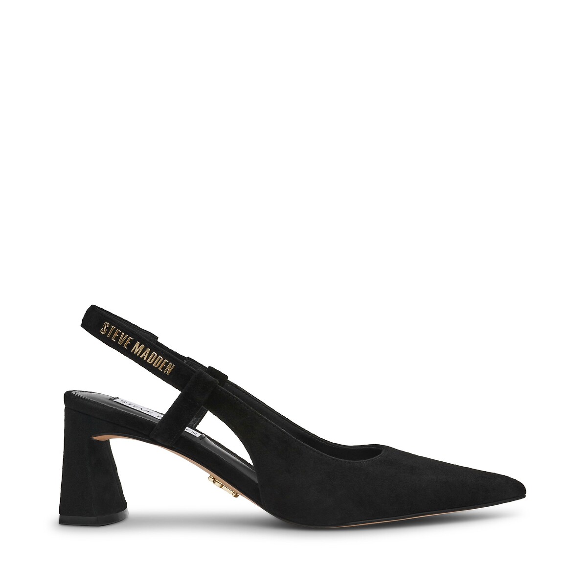 Escarpins slingback en cuir suède Evanston noir, STEVE MADDEN