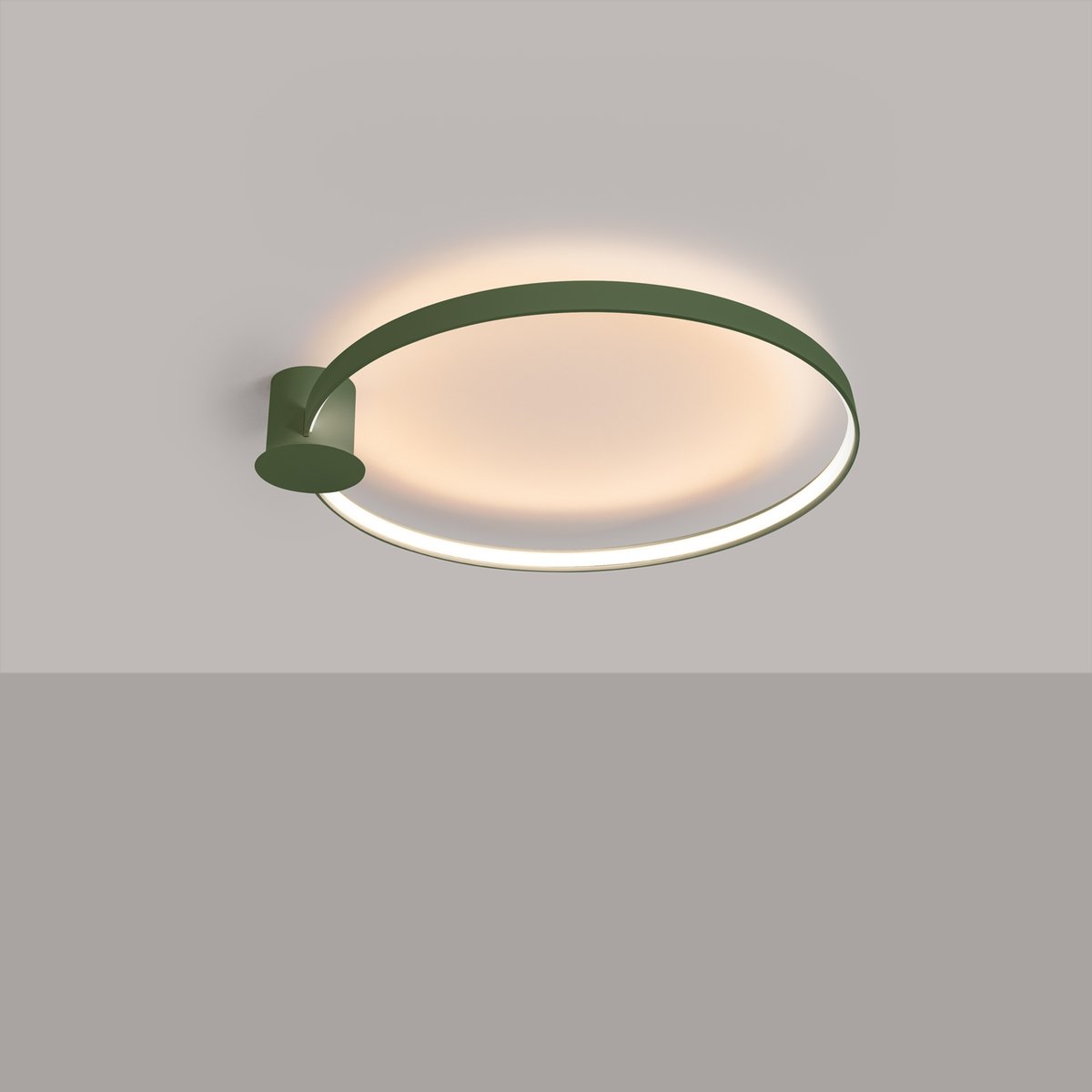 Plafonnier Aluminium Vert Olive LED 1 Rio vert olive, EDEN