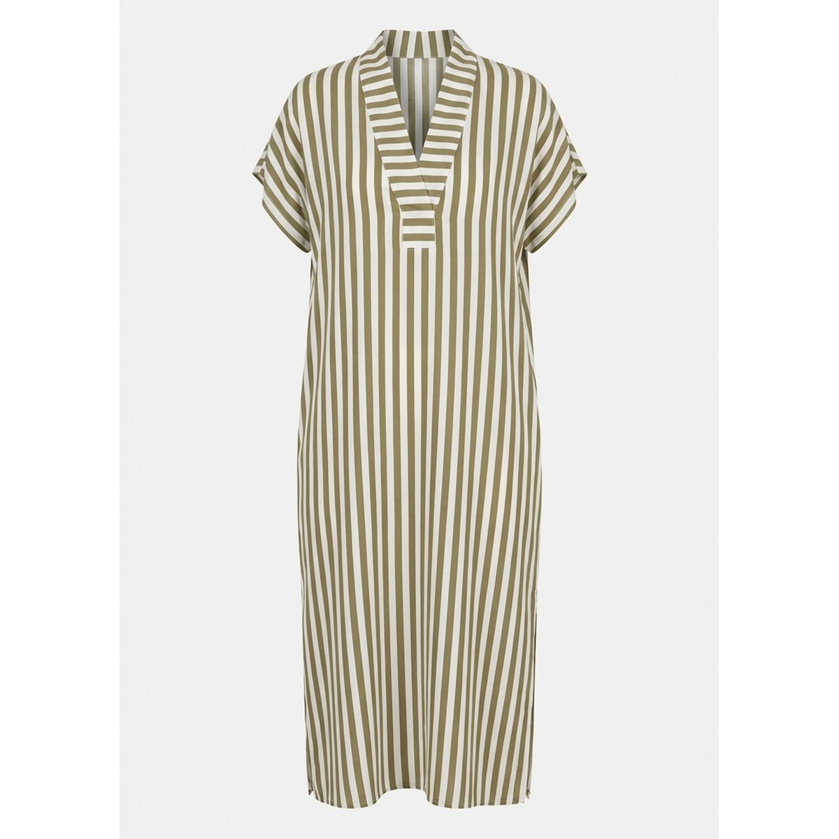 Robe droite rayée army/off white, HUMILITY