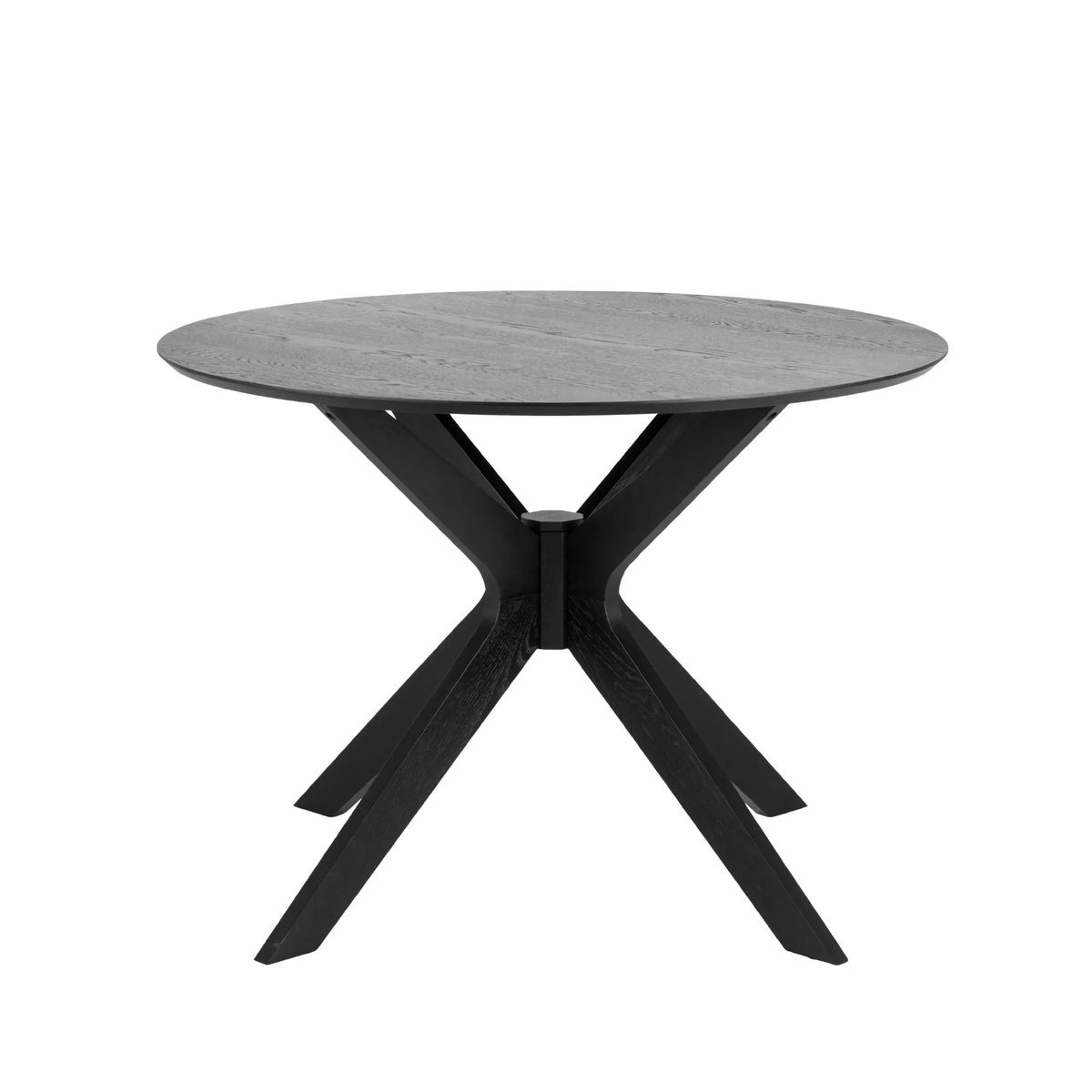 Table ronde scandinave en chêne L105 4 places - ZELIA noir, HELLIN, DEPUIS 1862