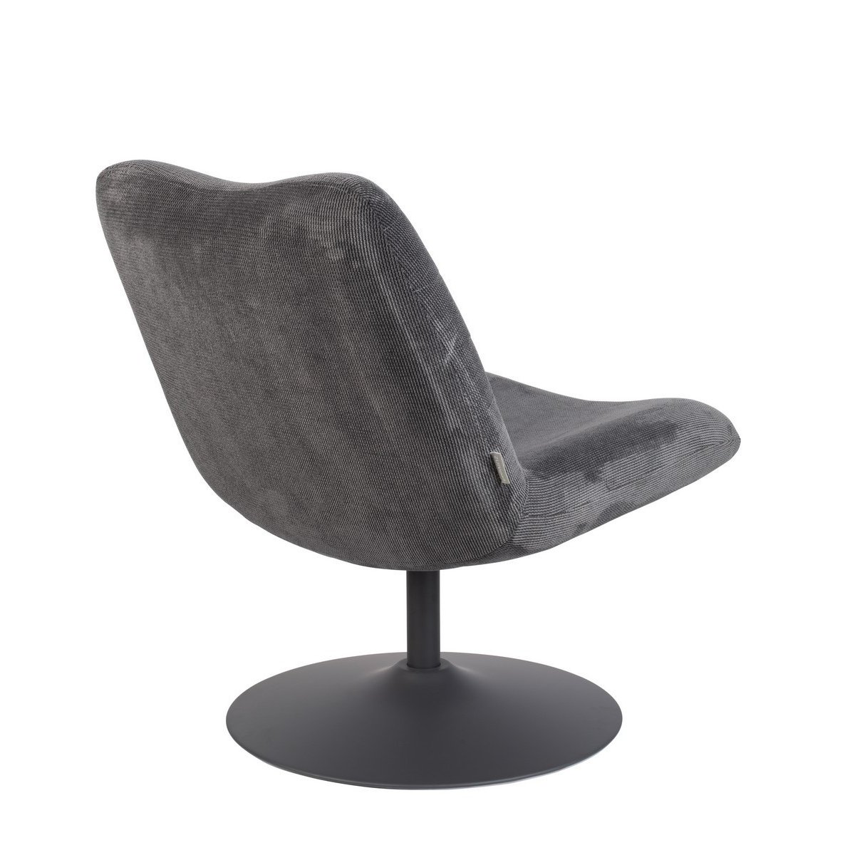 Fauteuil lounge en velours - BUBBA anthracite, ZUIVER