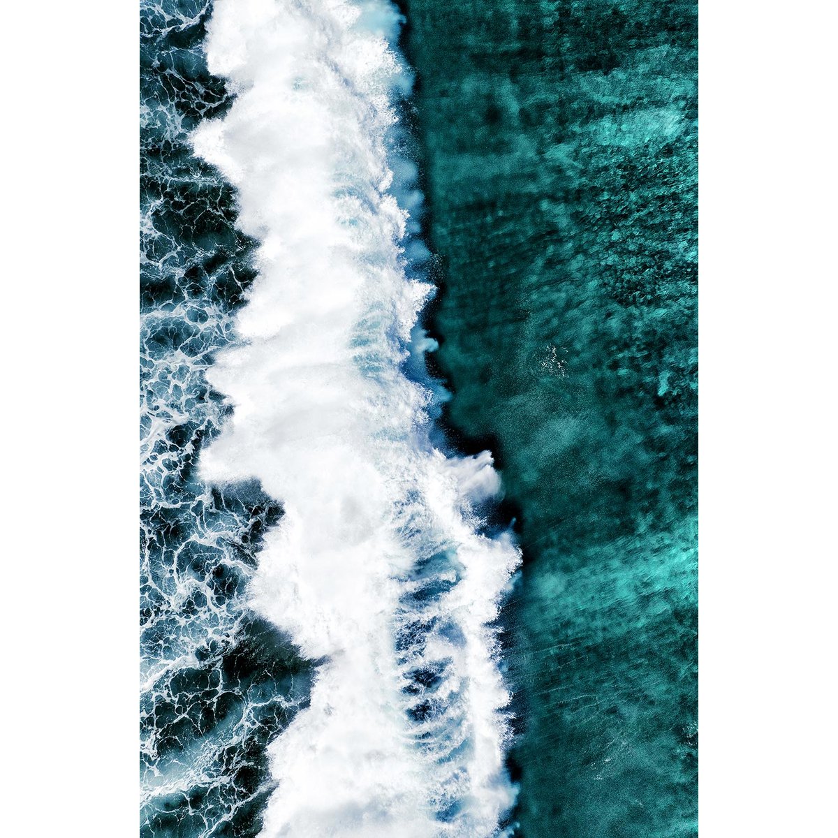 Tableau de mer vague verte tableau alu dibond, HEXOA