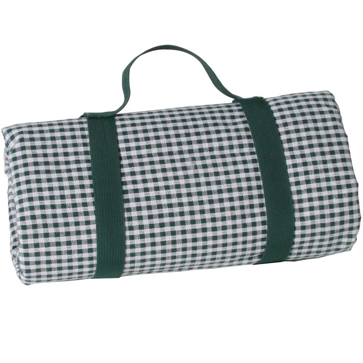 Nappe pique-nique XL à revers imperméable vichy vert foncé, LES JARDINS DE LA COMTESSE