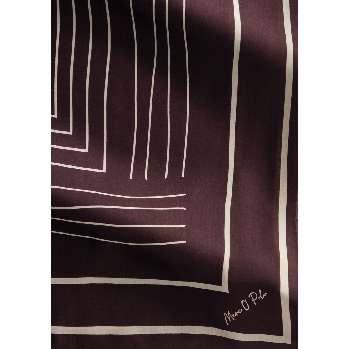 Foulard en satin avec un imprimé décontracté rouge foncé, MARC O'POLO